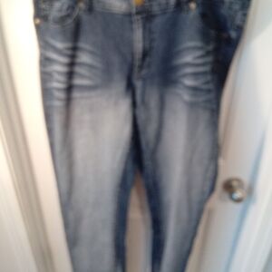 Seven7  Plus Size 18 Stone Wash Skinny Leg Denim Blue Jeans